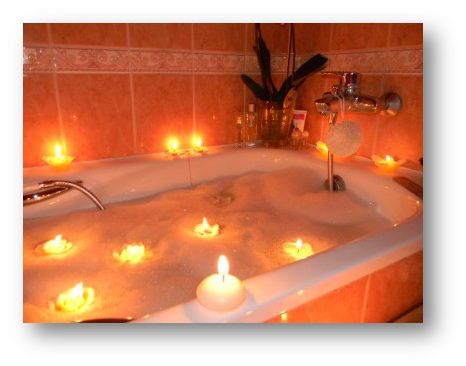 ванна с ароматическими свечами